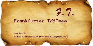 Frankfurter Tímea névjegykártya